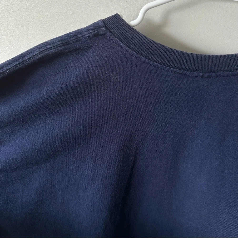 Vintage Embroidered Wolf Tee Navy T-Shirt 90s Size 2XL 1996 Upper Michigan